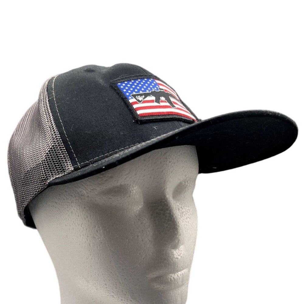 Black Rifle Coffee Company American Flag Rifle Logo Mens Adjustable Snap-Back